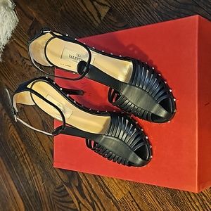 Valentino Shoes Sandals Heels Rockstud Size 37